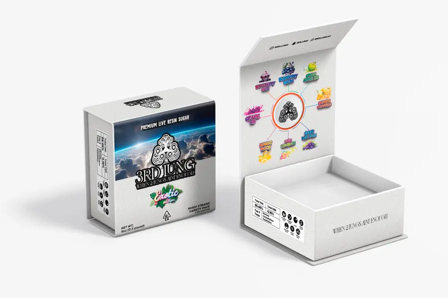 Custom printed packaging box produced by ECO Packaging Masters