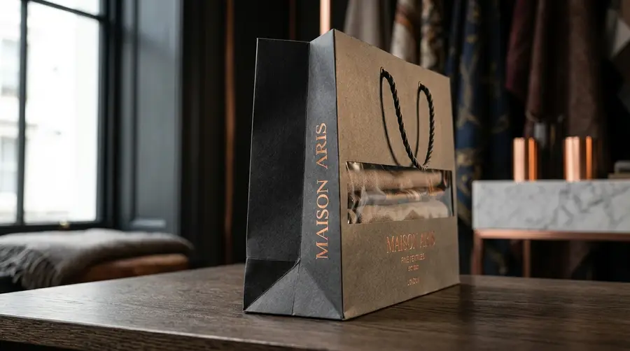 kraft printed window bags